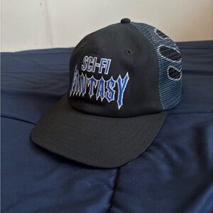 Sci-fi Fantasy skateboards flames trucker hat. NEW